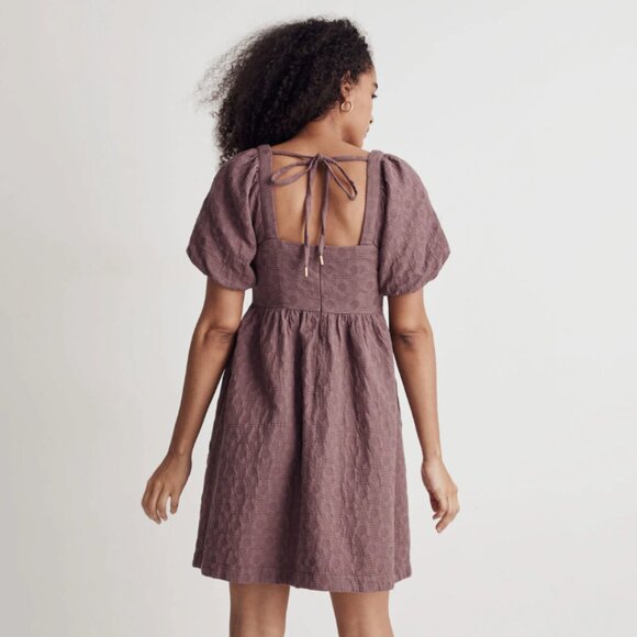 Madewell Floral Quilted Puff-Sleeve Mini Dress - Picture 3 of 4